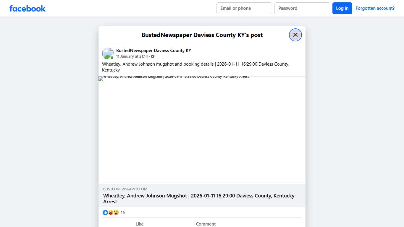 Wheatley, Andrew... - BustedNewspaper Daviess County KY Facebook
